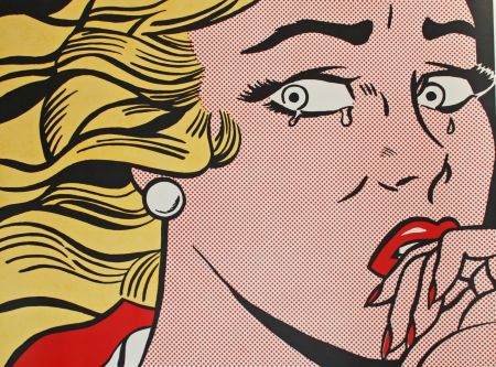 Lithograph Lichtenstein - Crying Girl (mailer)
