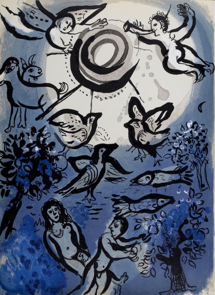 Lithograph Chagall - Création, 1960