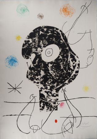 Etching Miró - Cyclope dans les étoiles (Emehpylop)