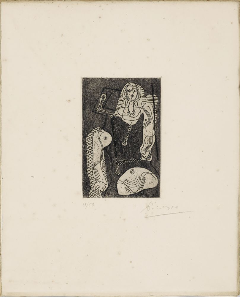Engraving Picasso - C.Zervos. PICASSO ŒUVRES 1920-1926. Cahiers d’Art », 1926. 1/50 avec l'eau-forte originale signée.