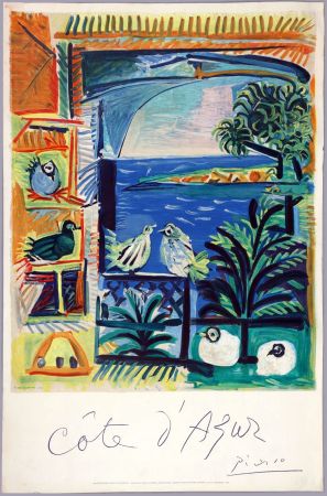 Lithograph Picasso - CÔTE D'AZUR (1961)