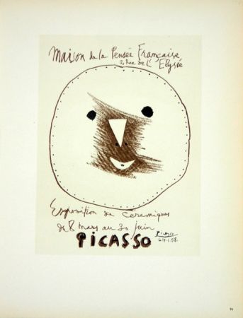 Lithograph Picasso (After) - Céramiques 