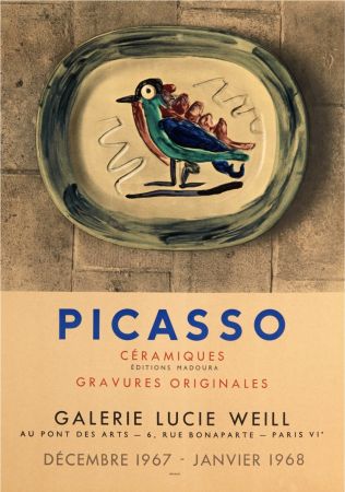 Lithograph Picasso (After) - Céramiques - Galerie Lucie Weill, 1967