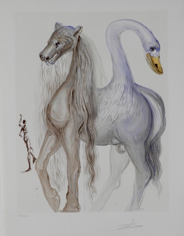 Lithograph Dali - Dalinean Horses Horace's Chimera