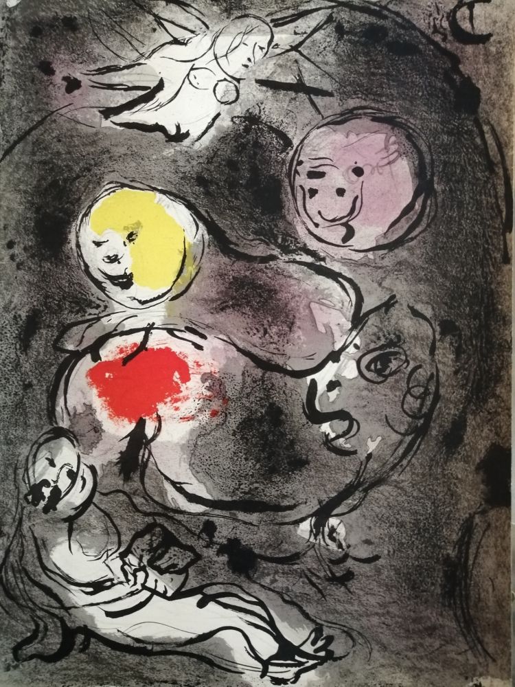 Lithograph Chagall - Daniel avec les lions
