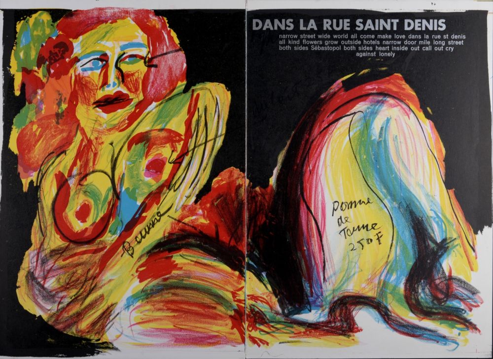 Lithograph Ting - Dans la rue de Saint Denis