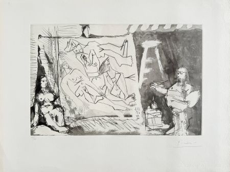 Etching And Aquatint Picasso - Dans l'Atelier