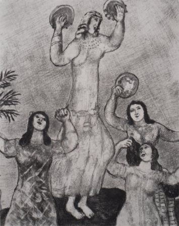 Engraving Chagall - Danse de Marie, Soeur de Moise