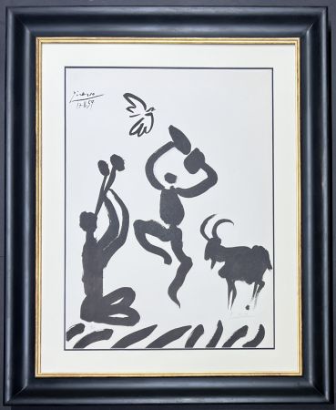 Lithograph Picasso - Danseur et musicien