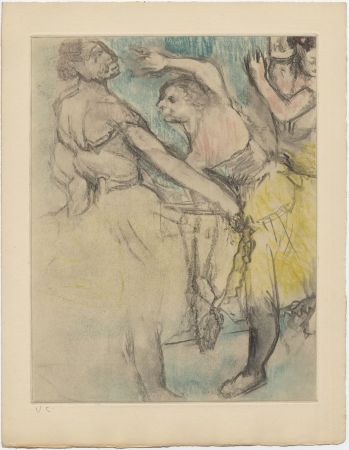 Etching And Aquatint Degas - Danseuses à l'Opéra (étude, vers 1880)