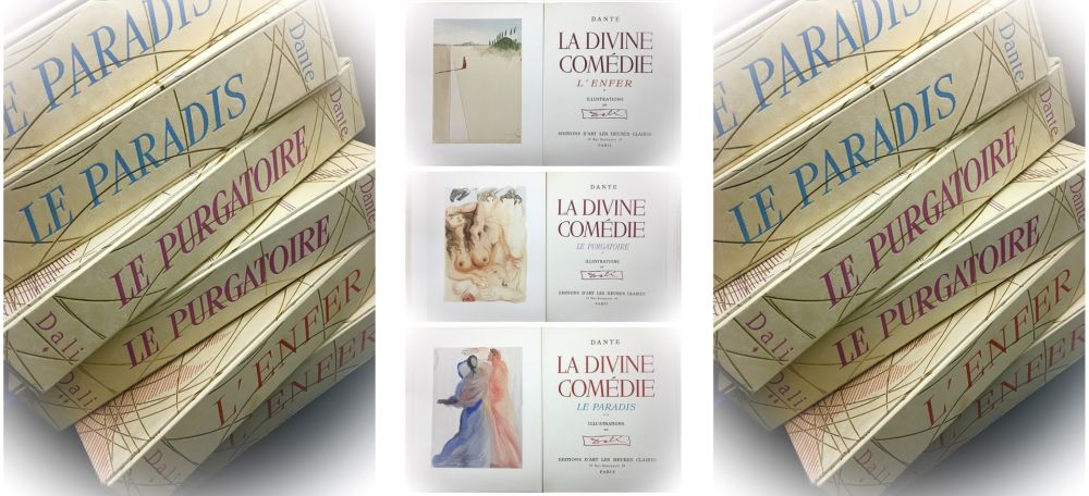 Illustrated Book Dali - Dante : LA DIVINE COMÉDIE. 12 volumes. 200 planches couleurs (avec suite et décompositions des planches - 1959-1963)