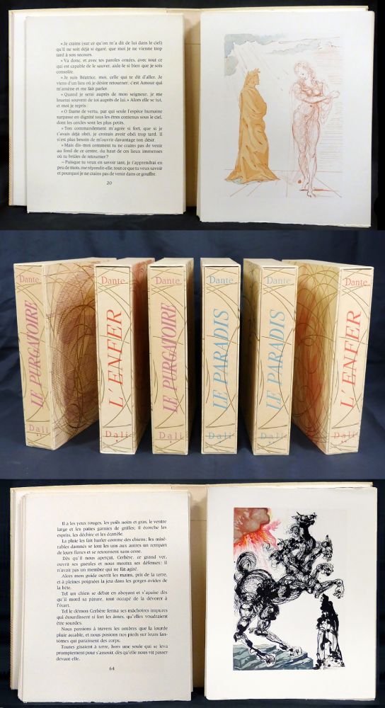 Illustrated Book Dali - Dante : LA DIVINE COMÉDIE. 6 volumes. 100 planches couleurs (1959-1963).
