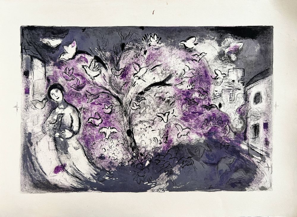 Lithograph Chagall - Daphnes and Chloé, Planche XXVI