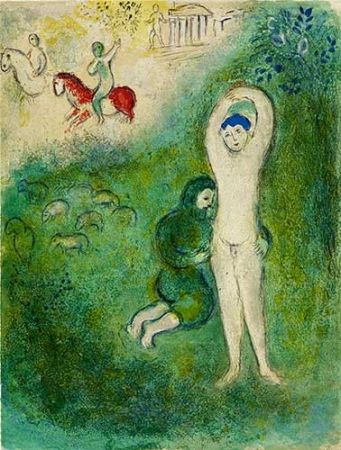 Lithograph Chagall - Daphnis et Gnathon