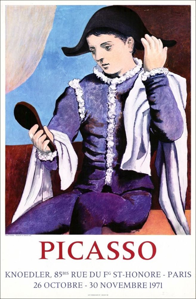 Poster Picasso - (d'après). Affiche : Galerie Knoedler. « PICASSO » Octobre-Novembre 1971