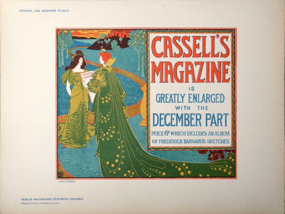 Lithograph Rhead - Das Moderne Plakat : Cassel's Magazine, 1897 