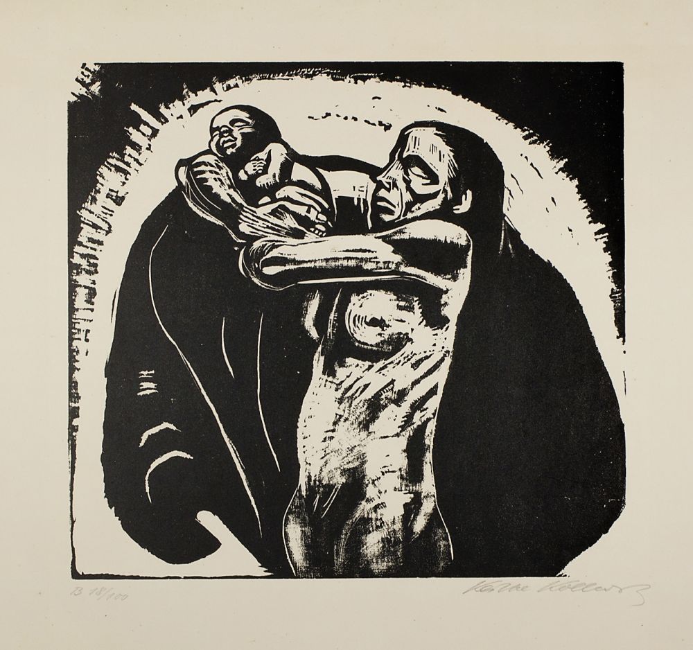 Woodcut Kollwitz - Das Opfer (The sacrifice)