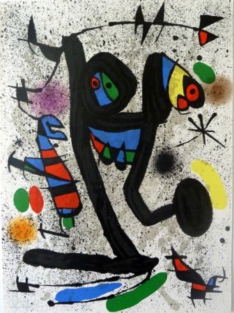 Lithograph Miró - Das Schmetterlingmädchen
