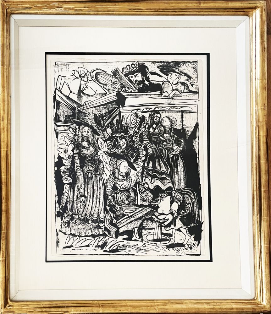 Lithograph Picasso - David and Bathsheba (After Lucas Cranach)