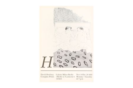 Poster Hockney - David Hockney Complete Prints. Poster, 1968.