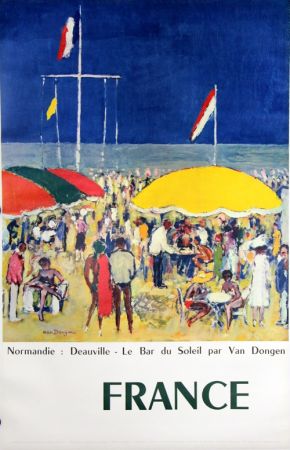 Offset Van Dongen - Deauville  Le Bar Au Soleil  Normandie