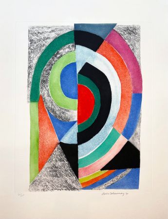 Etching And Aquatint Delaunay - Demi-cercles 