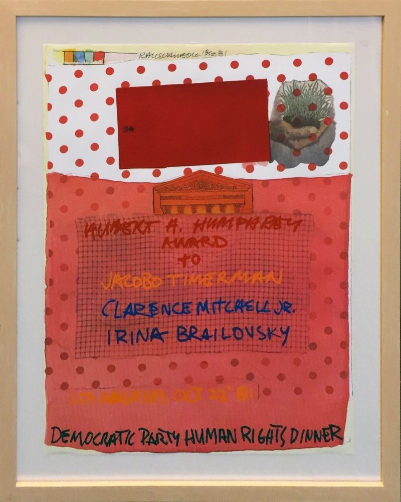 Lithograph Rauschenberg - DEMOCRATIC PARTY HUMAN RIGHTS DINNER