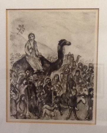 Engraving Chagall - Depart de Jacob pour l'Egypte