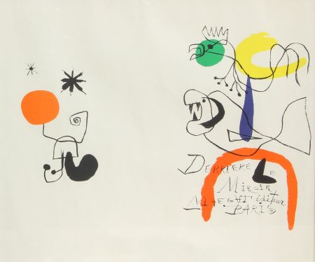 Lithograph Miró - DERRIER LE MIRROIR