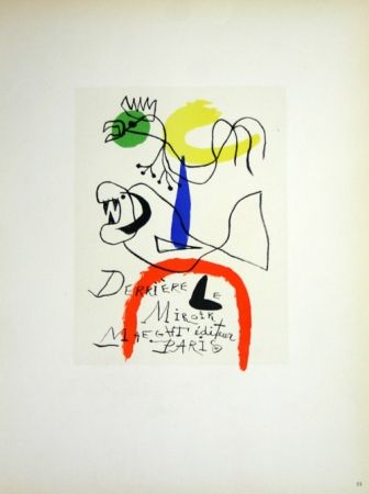 Lithograph Miró - Derriere le Miroir 