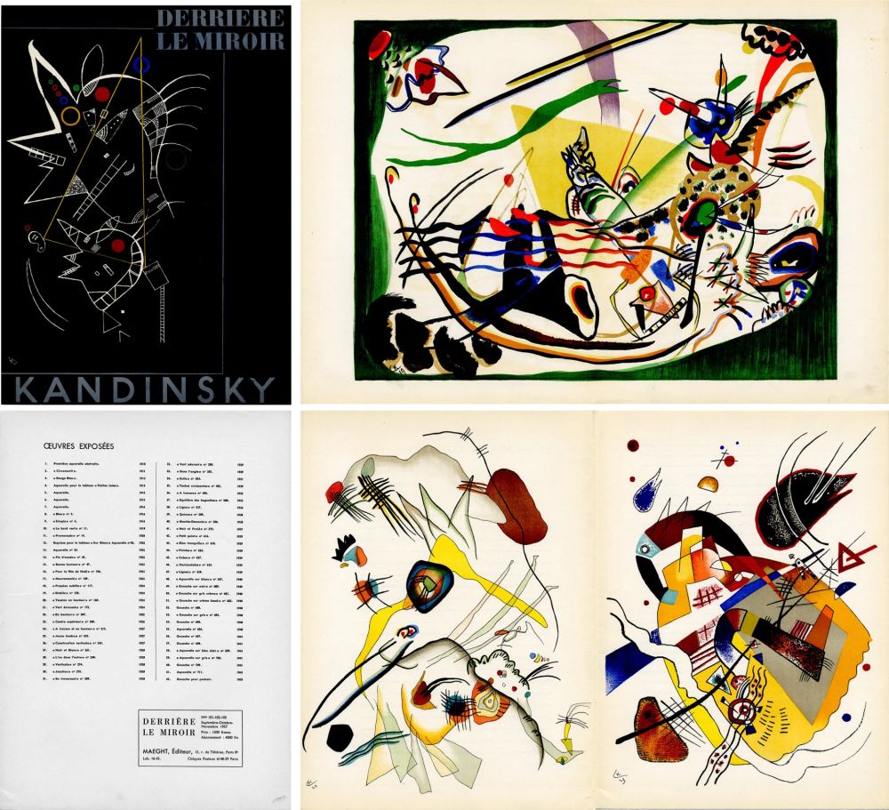 Illustrated Book Kandinsky - DERRIÈRE LE MIROIR N°101-102-103. KANDINSKY. Sept-Oct-Nov. 1957. 6 lithographies en couleurs.