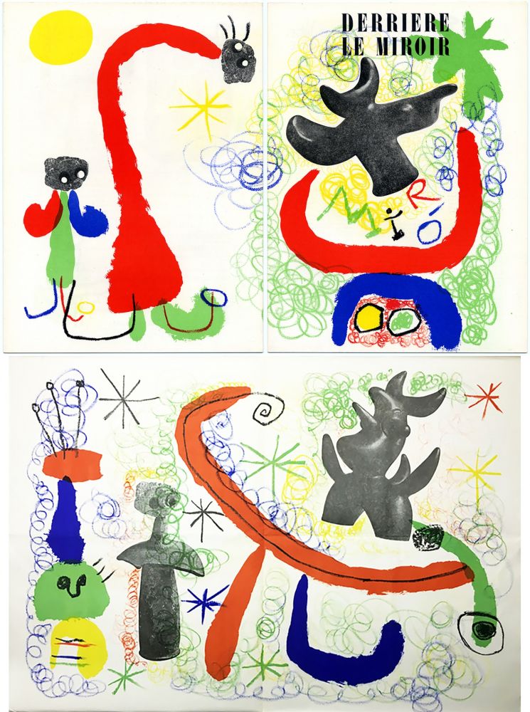 Lithograph Miró - DERRIÈRE LE MIROIR n° 29-30 - MIRO. PARLER SEUL - Mai 1950.