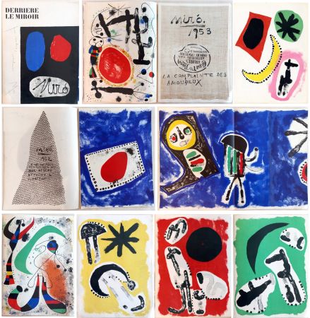 Illustrated Book Miró - DERRIÈRE LE MIROIR N° 57-58-59. MIRÓ. Juin 1953. Exemplaire dédicacé et signé à l'encre par Miró.