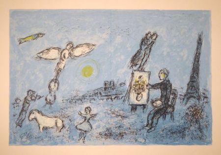 Lithograph Chagall - DERRIÈRE LE MIROIR, No 246. Chagall. Lithographies originales