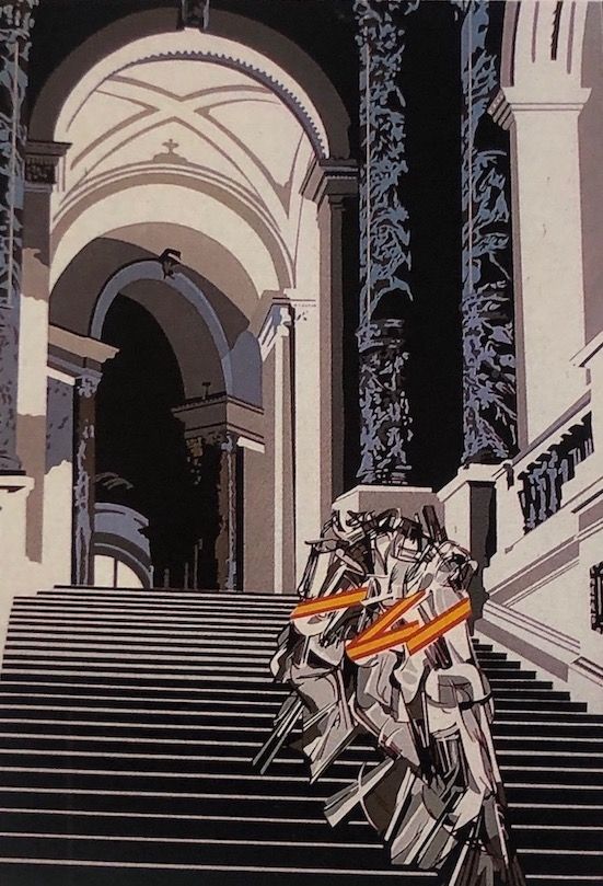 Screenprint Equipo Cronica - Desnudo bajando la escalera