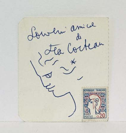 No Technical Cocteau - Dessin au stylo bille. circa 1961. 