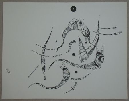 Lithograph Kandinsky - Dessin à la plume, 1938