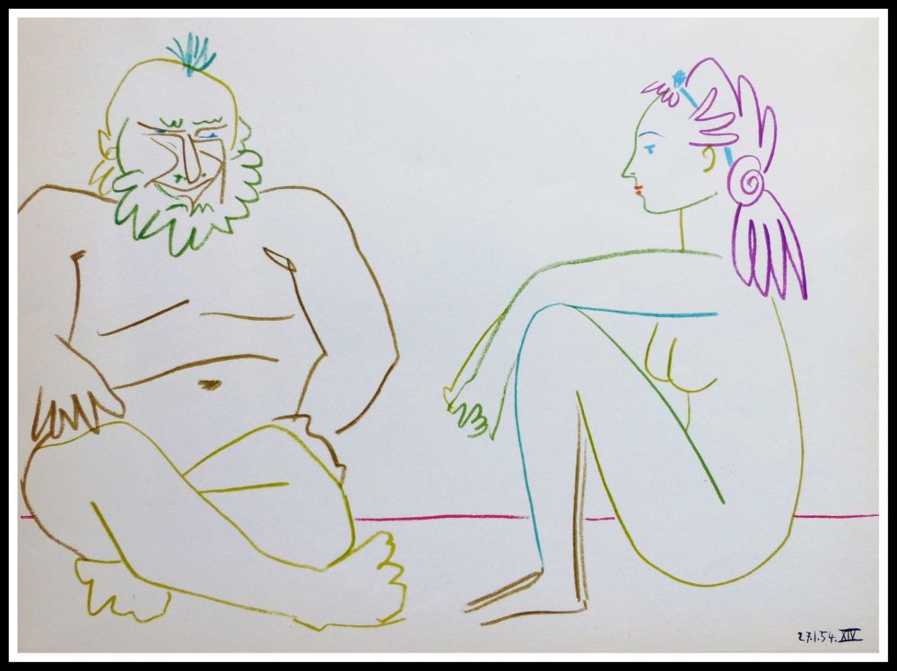 Lithograph Picasso (After) - DESSINS DE VALLAURIS VII