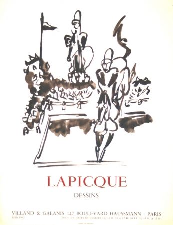 Lithograph Lapicque - Dessins  Exposition Villand Galanis Paris 