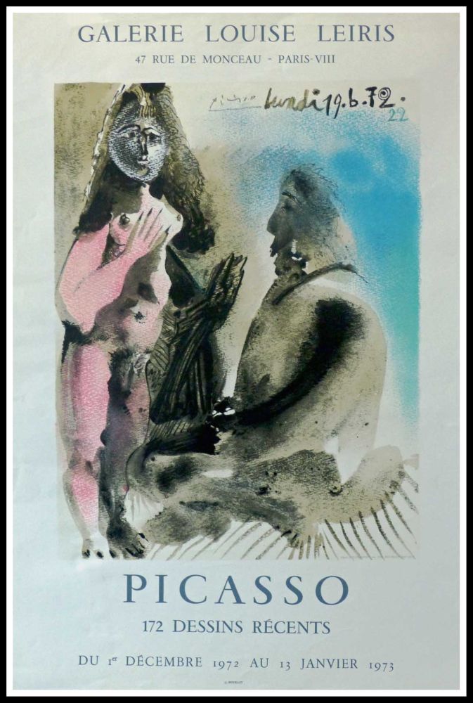 Poster Picasso - DESSINS PICASSO, GALERIE LOUISE LEIRIS 