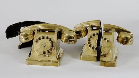 Lithograph Arman - Deux Téléphones