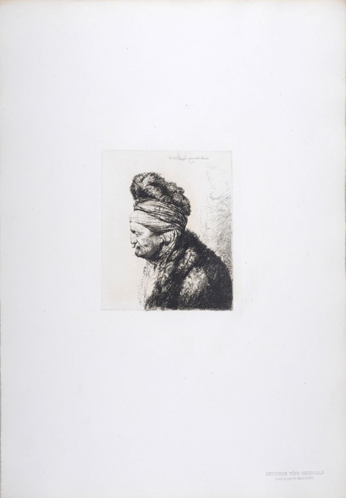Rotogravure Rembrandt - Deuxième tête orientale
