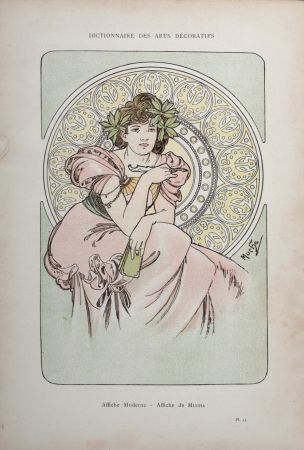 Lithograph Mucha - Dictionnaire des Arts Décoratifs, 1902