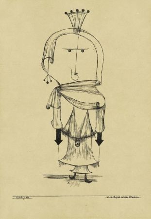 Lithograph Klee - Die Hexe mit dem Kamm / The Witch with the Comb