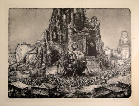 Lithograph Weber - Die Prozession