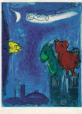 Lithograph Chagall - Die Scheusale von Notre-Dame
