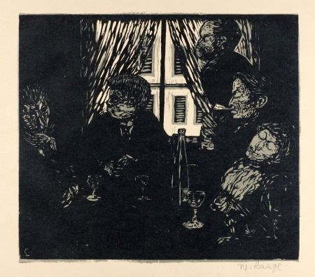Woodcut Laage - Die Stumpfsinnigen (The Dull Ones)