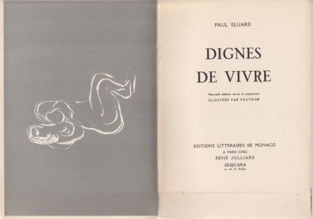 Illustrated Book Fautrier - Dignes de vivre / Paul Eluard