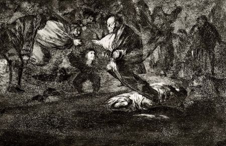 Etching And Aquatint Goya - Disparate fùnebre