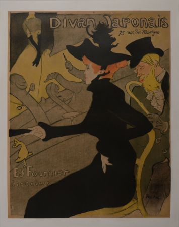 Lithograph Toulouse-Lautrec - Divan Japonais, 1893 - Large original lithograph poster
